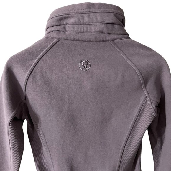 Lululemon Radiant Full Zip Jacket Size 4 Violet Verbena Cotton Fleece W4BGCS - Picture 6 of 11